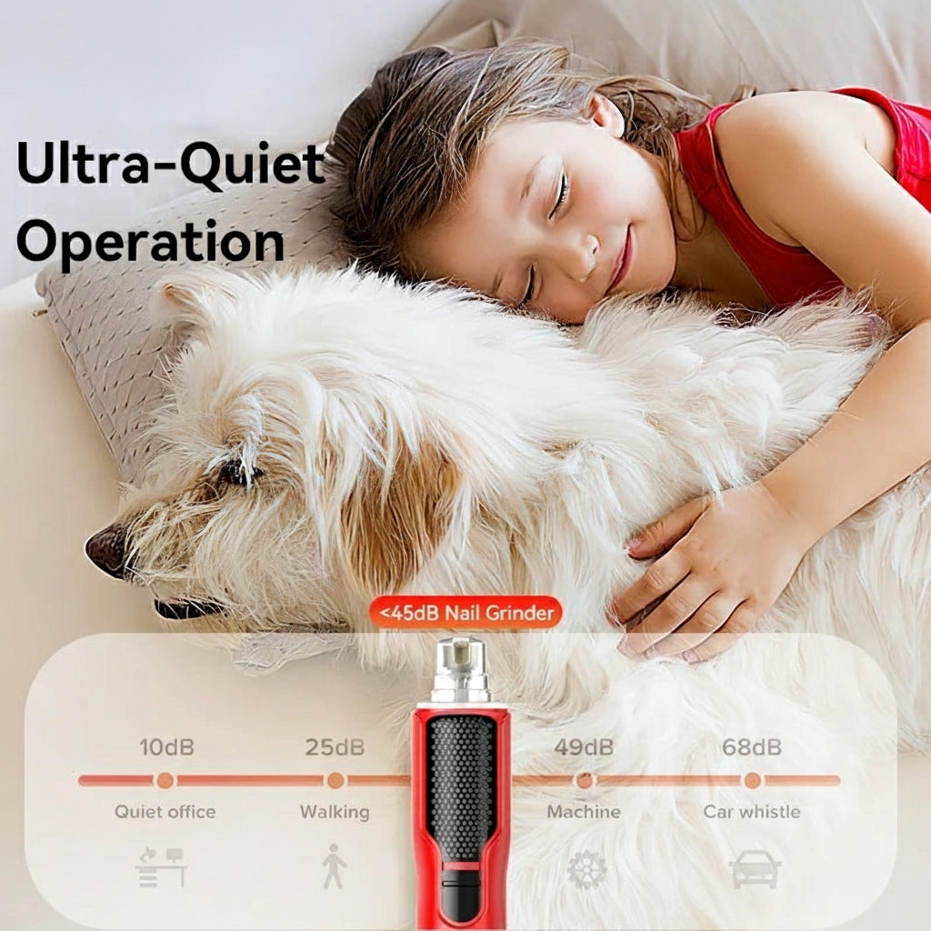 Electric Pet Nail Grinder Dog Cat Rechargeable Nail Clippers LED Light Pet Claw Nail Grooming Trimmer Accessories
