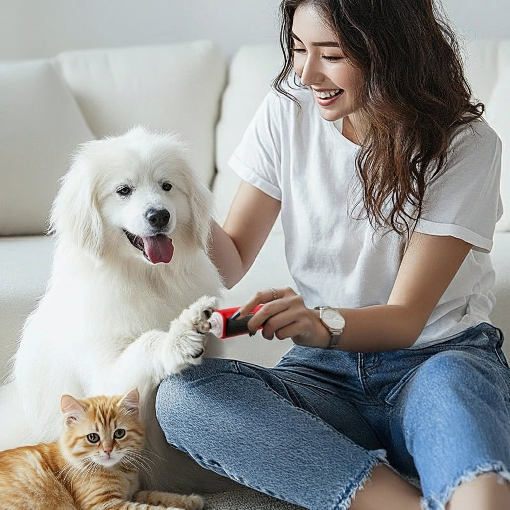 Electric Pet Nail Grinder Dog Cat Rechargeable Nail Clippers LED Light Pet Claw Nail Grooming Trimmer Accessories